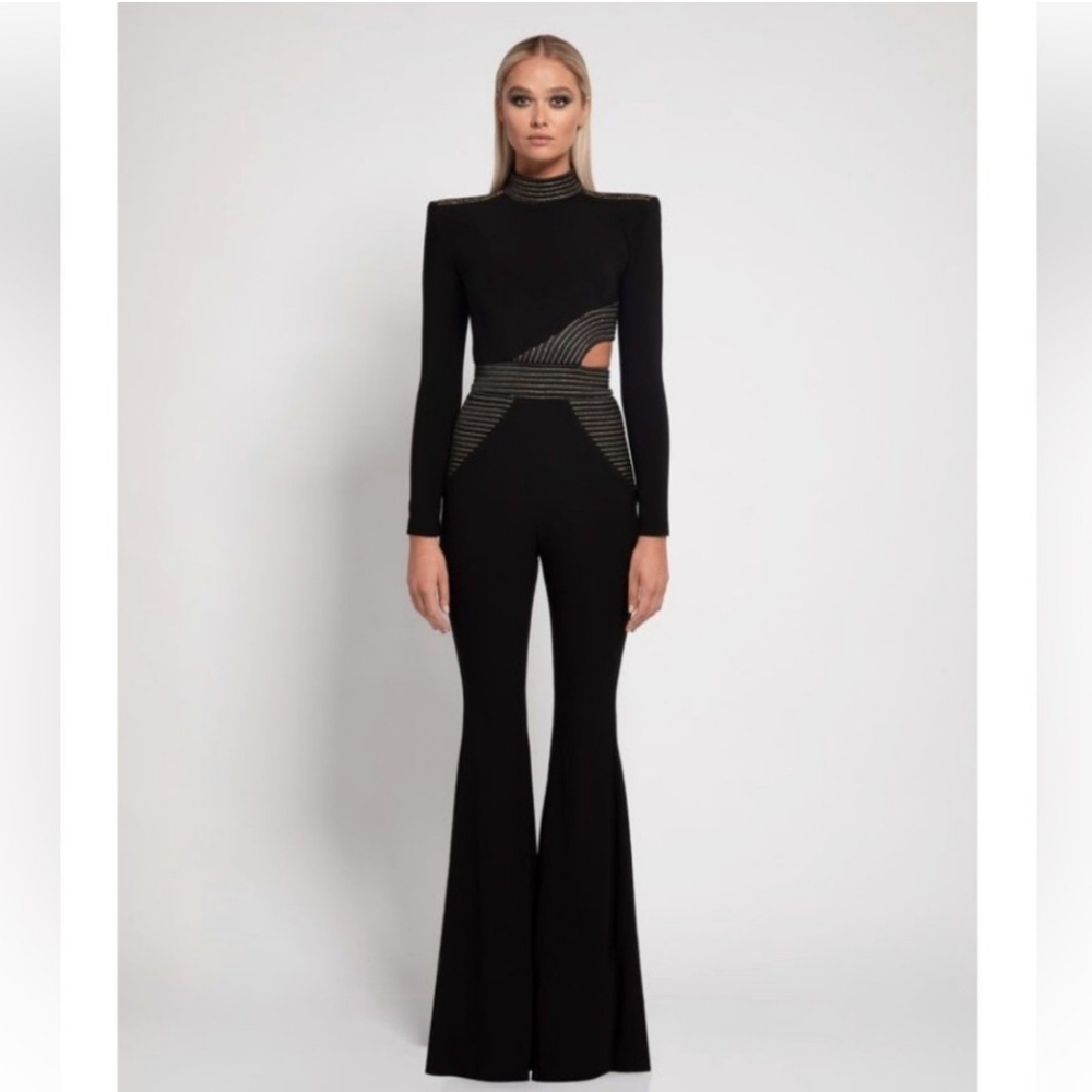 Elegant Black Jumpsuit with Cutout Design